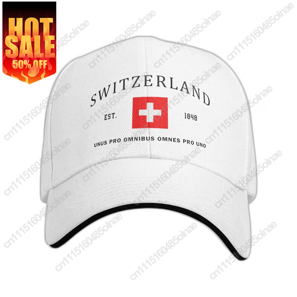 Men'S Fashion With Hat - Personalized Fashion Swiss Switzerland Flag Baseball