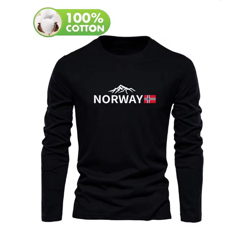 Men'S Fashion T Shirts - Autumn and winter 100 cotton men's