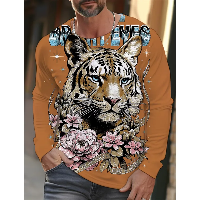 3D Printed Casual Long Sleeve  - огляд і ціна Mens Fashion Clothes