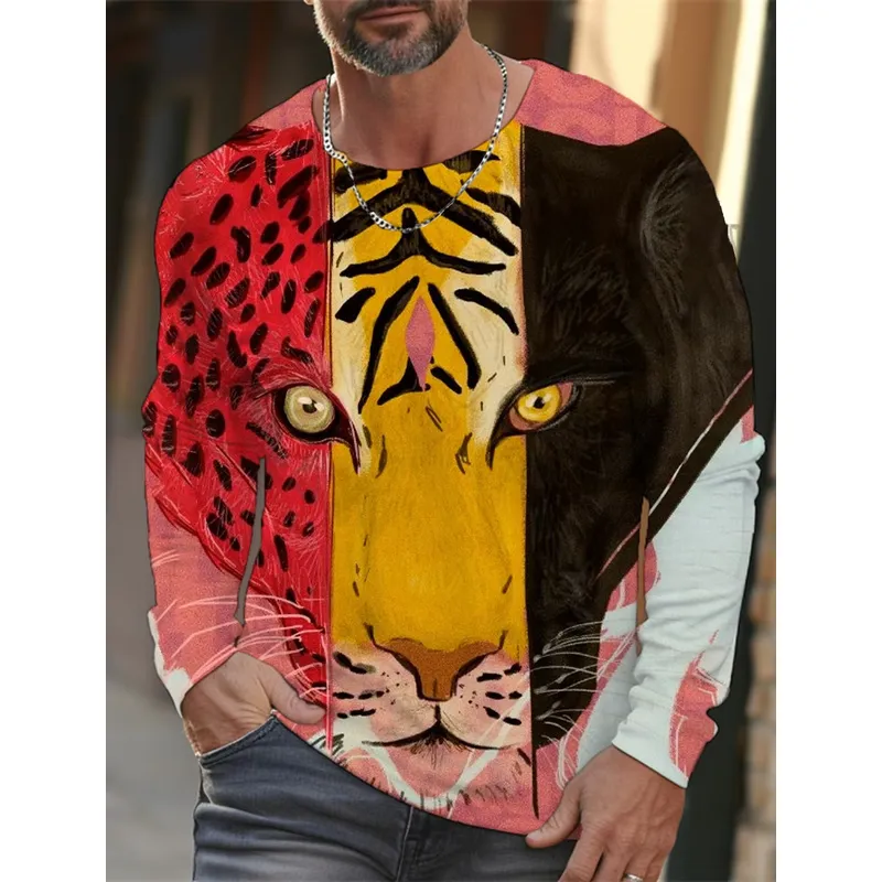 3D Printed Casual Long Sleeve  - огляд і ціна Mens Fashion Clothes