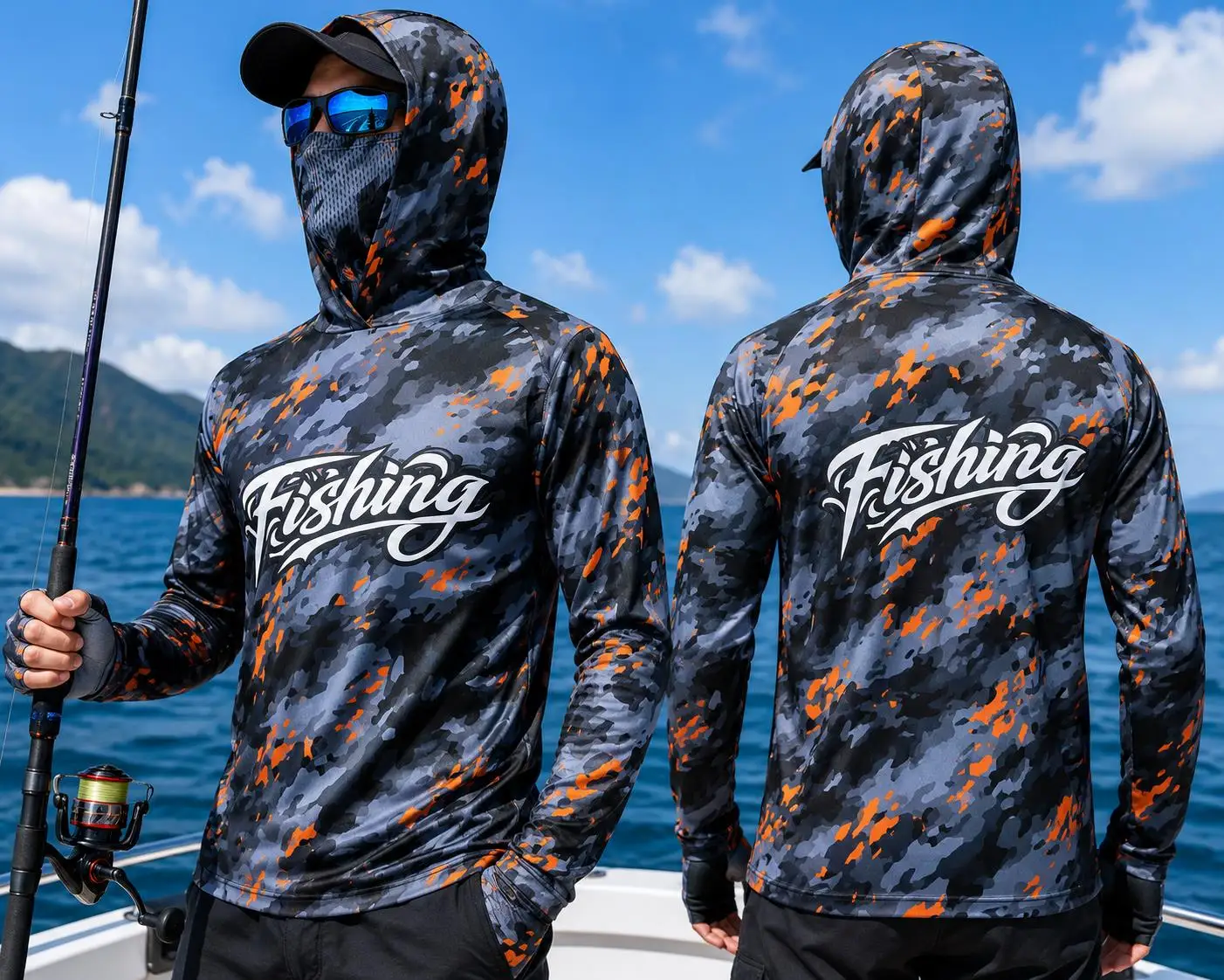 Mens Fishing Hooded Shirt UPF5 - огляд і ціна Mens Fashion Summer