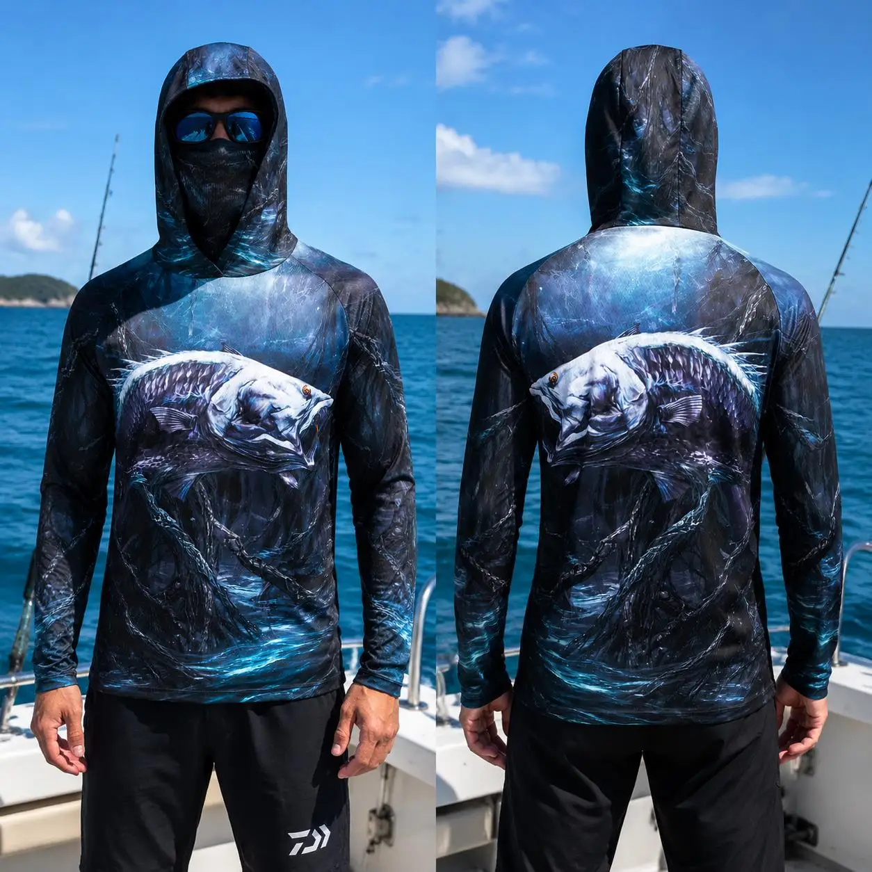 Mens Fishing Hooded Shirt UPF5 - огляд і ціна Mens Fashion Summer