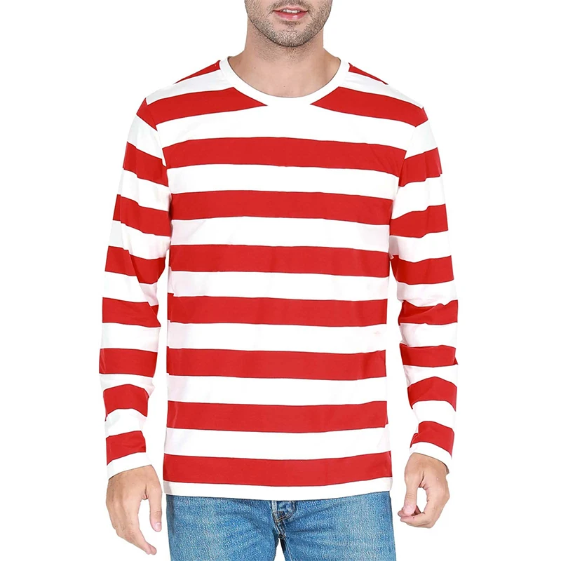 Contrast Stripe 3D Print Men L - огляд і ціна Men'S Fashion T Shirts