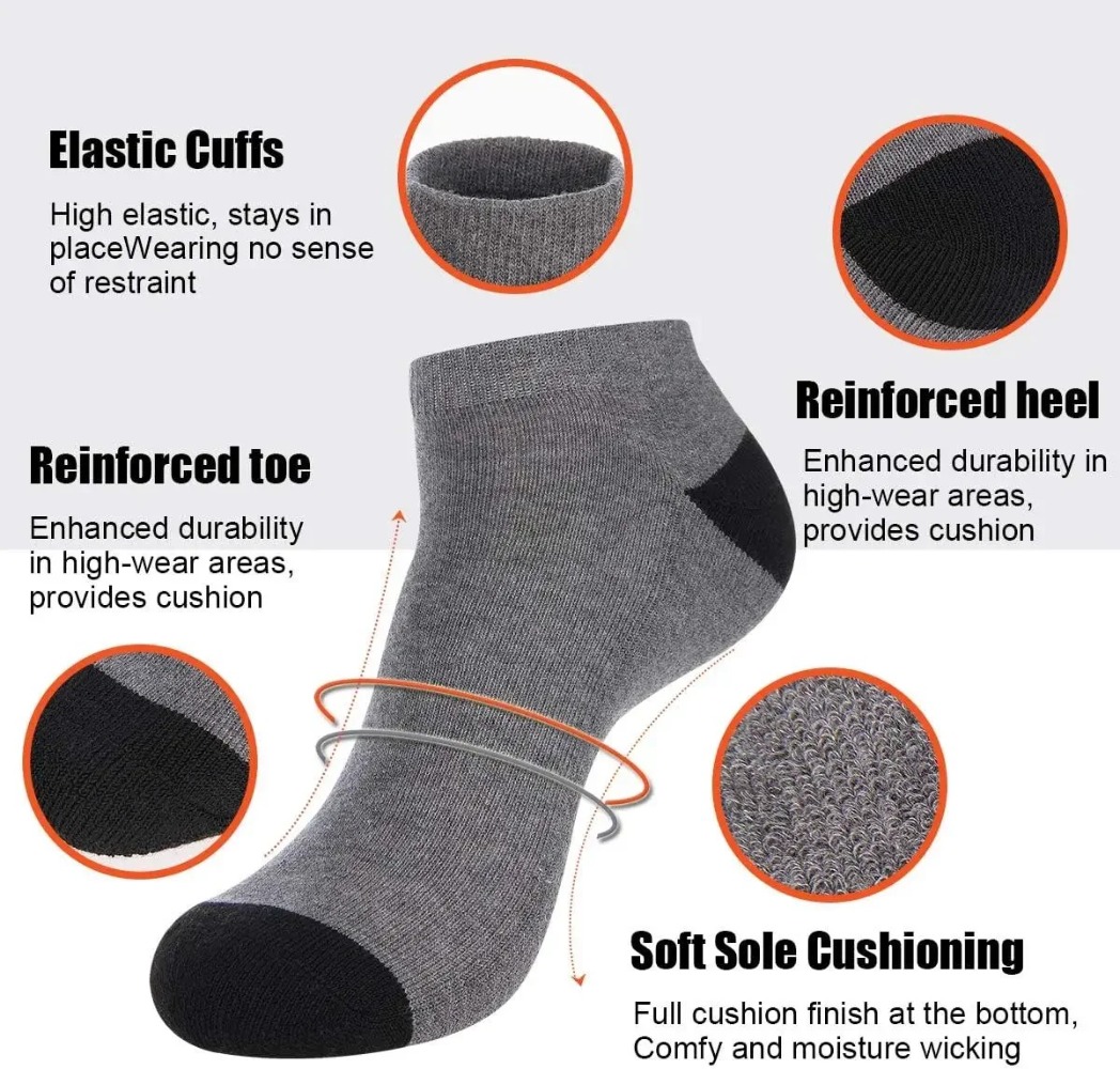 1-10Pairs Breathable Mens Summ - огляд і ціна Socks Ankle Men
