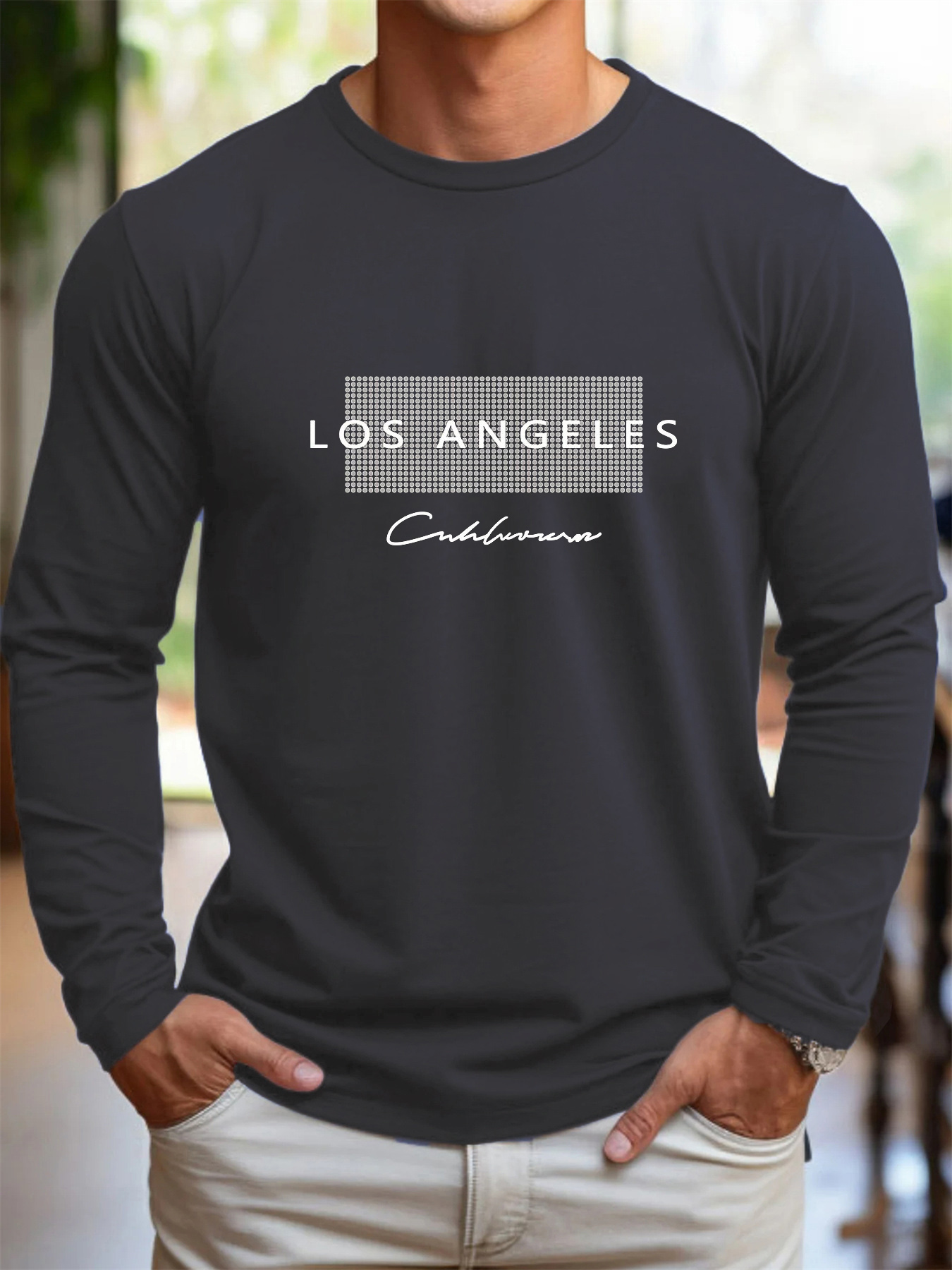 100% Pure Cotton Men's Long Sl - огляд і ціна Men'S Fashion T Shirts