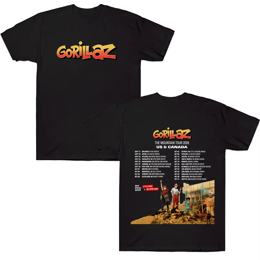 Gorillazs TheMountain Tour 202 - огляд і ціна Poster Men Fashion